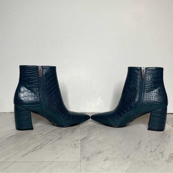 Steve Madden Nadalie Blue Crocodile Pointy Toe Bootie 7M - Picture 5 of 15